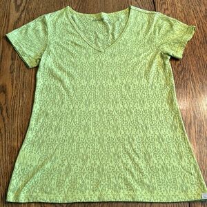 Eddie Bauer Lime Green Semi Sheer Top, XS
